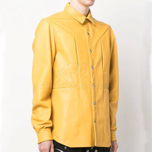 Camisa de Cuero Vaquero de Alta Calidad, Textura de Cuero Suave, Ajuste Cómodo, Estilo Casual y Elegante - Product Image 3