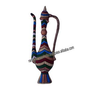 Estatua de Surahi de aluminio montada en la pared, escultura de Surahi de Metal al por mayor más vendida en decoración de varios tonos para sala de estar - Product Image 1