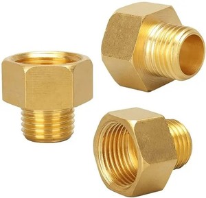Juego de Adaptadores Hembra para Tuberías de Latón, Adaptador de Extensión de 1/2" Hembra a Macho, Resistente a la Corrosión a Baja Presión - Product Image 1