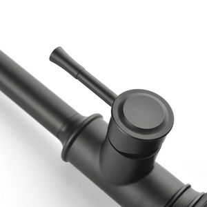 Rubinetto da cucina monocomando in acciaio inossidabile con doccetta estraibile ad arco alto, per lavello - Product Image 4