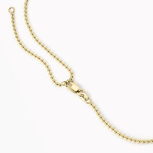 Collier à chaîne de perles avec diamants taille émeraude sertis clos - Product Image 3