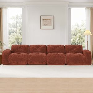 Divano Imbottito Senza Struttura in Velluto Morbido 140 cm, Spugna ad Alta Densità 32D, Design Ergonomico, Nessun Montaggio Richiesto per Soggiorno - Product Image 3