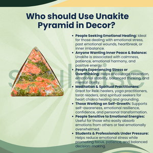 Pyramide en cristal d'Unakite naturel fait main, ensemble de pierres précieuses vertes et orange polies, collection de décoration Feng Shui - Product Image 2