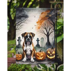 Spooky Halloween Boxer <b>Garden</b> <b>Flag</b> for Mailbox Decor Multicolor Patio Artwork on Yard Flower Beds Multicolor - Product Image 3