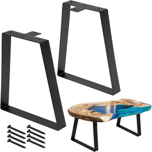Easy Installation Trapezoid Steel <b>Table</b> <b>Legs</b> 16" Furniture <b>Legs</b> for DIY Coffee <b>Tables</b>, Desks, Night Stands EDPTBL009 - Product Image 2