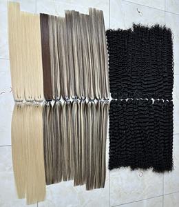 Tendencia caliente 100% Natural vietnamita negro cuerpo recto onda Afro/rizo extensiones de cabello humano sedoso profundo suelto precio al por mayor - Product Image 4