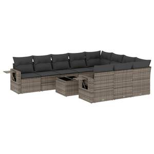 Conjunto de Sofás Modulares Grandes de Ratán PE Gris para Jardín, Muebles de Patio con Diseño Elegante - Product Image 2
