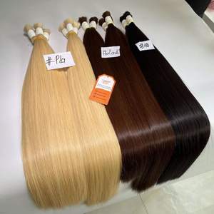 Extension de cheveux humains en vrac, extensions de cheveux humains, lisses, à cuticules alignées - Product Image 3