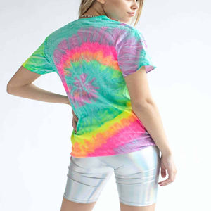 Camisetas Tie Dye Personalizadas para Mujer, de Buena Calidad, 100% Algodón Suave, Camisetas Casuales de Verano para Mujer Joven - Product Image 3