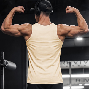 Débardeur décontracté pour hommes, sans manches, pour fitness, entraînement, course à pied, gym, tissu confortable en mélange de coton, vêtements élégants - Product Image 3