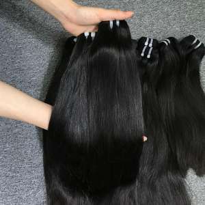 Extensions de cheveux vietnamiennes crues droites naturelles cambodgiennes un donneur 100% cheveux vierges bruts non transformés du Vietnam - Product Image 1