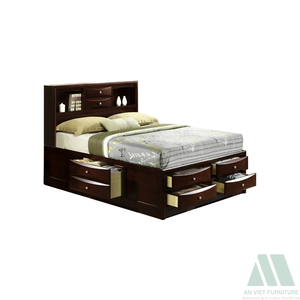 Nuevo Modelo OEM ODM, Camas de Madera al por Mayor, Mesitas de Noche, Armarios, Fácil Montaje, Juegos de Muebles Modernos para Dormitorios de Lujo - Product Image 4