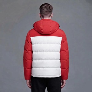 OEM 100% Polyester <b>Long</b> Bomber Jacket <b>Men's</b> Custom Embroidered Logo Full Zipper Waterproof Heavy <b>Padded</b> Hooded High Street <b>Coat</b> - Product Image 5
