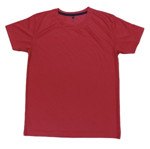 Venta al por mayor promocional calidad duradera algodón suave sensación poliéster Camiseta cuello redondo en blanco Unisex media manga camisetas fabricante - Product Image 1