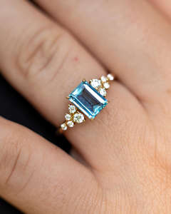 IGI/GIA Lab Grown Vintage 14K oro amarillo boda/anillo de compromiso Diamante de corte esmeralda Unisex perfecto aniversario y regalo de fiesta - Product Image 4