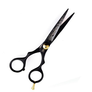 Ciseaux de coiffure en acier inoxydable allemand, lames droites et affûtées, pour usage domestique et professionnel en salon. - Product Image 3