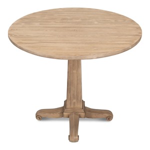 Mesa Clásica de Madera de Teca con Base de Pedestal Tallada, Mesa de Comedor de Madera Sólida para Restaurante, Cafetería, Hotel y Muebles de Interior - Product Image 6