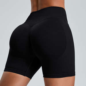 Service OEM personnalisé Short de yoga taille haute extensible effet push-up fessier pour la gym, l'entraînement, le sport et le fitness - Product Image 3