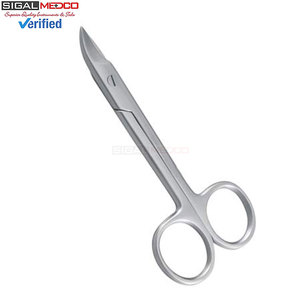 Ciseaux manuels courbés Crown Beebee 4.25 en acier inoxydable allemand, instrument chirurgical dentaire pour la coupe de tissus fins en clinique - Product Image 1