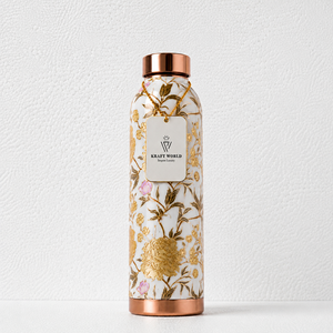 Botella de Agua de Cobre de Moda, Hecha a Mano, con Acabado Pulido Espejo, Forma Cilíndrica Lisa con Tapa de Rosca - Product Image 5
