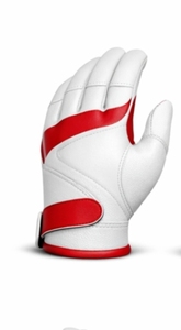 Gant de frappe en cuir blanc, main droite, à enfiler, durable, pour entraînement, unisexe, adulte, personnalisable, pour le baseball. - Product Image 4