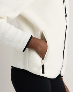 <b>Women's</b> Fleece <b>Jacket</b> Zip Up Sherpa <b>Bomber</b> <b>Jacket</b> Long Sleeve Casual Outerwear Winter <b>Womens</b> Polar Fleece - Product Image 4