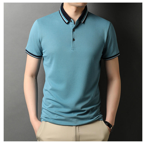 Men's White Long Sleeve for Shirt Knitted Polyester/Cotton Casual Button <b>Down</b> Solid Color Breathable Regular Fit Front Logo - Product Image 3