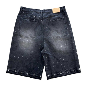 Pantalones Cortos de Mezclilla Casuales y Modernos para Hombre, Jeans Ajustados, Pantalones Cortos Juveniles Holgados, Servicio OEM - Product Image 2