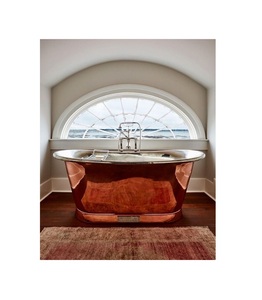Bañera de Cobre Hecha a Medida con Detalles Artesanales Premium, Textura Metálica Rica, Mejora Elegante para el Espacio del Baño - Product Image 2