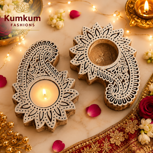 Luxury Handmade Wooden Tealight Candle Holder Incense Burner Heritage Carved Diwali Pooja Home <b>Decor</b> Gift Item Festive Favors - Product Image 4