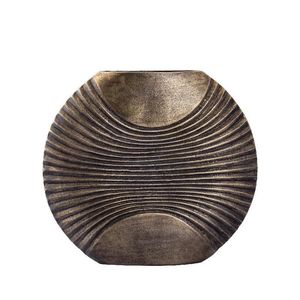 Venta al por Mayor de Floreros Decorativos de Aluminio Dorado Hechos a Mano, Modernos, con Textura, de Lujo, para Mesa, Bodas, Navidad, Decoración del Hogar, Regalo - Product Image 2