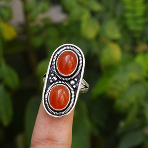 Carnelian Gemstone <b>Ring</b> 925 Sterling Silver Handmade Jewelry Elegant <b>Statement</b> <b>Ring</b> for Women Gift custom jewelry manufacturer - Product Image 3