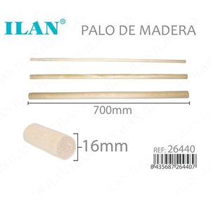 Barra di legno ILAN 700mm x 16mm rotonda per artigianato e progetti fai da te - Product Image 1