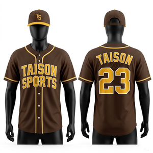 Camiseta de Béisbol para Hombre, 180 GSM, Poliéster, Verde con Rayas, Azul Marino y Dorado, Bordado Tackle Twill, Logotipo Personalizado, Cierre de Botones, Uniforme - Product Image 5