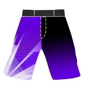 กางเกงขาสั้นผ้าโพลีเอสเตอร์ยืดได้ 100% แบบเรียบ ทันสมัย ราคาส่ง พร้อมราคาที่แข่งขันได้สำหรับ MMA - Product Image 6