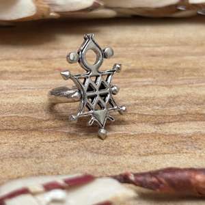 Anillo Geométrico Tribal para Mujer, Chapado en Plata, Latón, Estilo Boho, Anillo Oxidado, Joyería Étnica Geométrica Tribal, Venta al por Mayor - Product Image 4