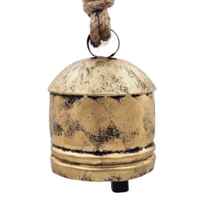 Adornos Navideños de Campanas Metálicas Rojas con Colgador de Cuerda, Decoración Tradicional para las Fiestas - Product Image 2