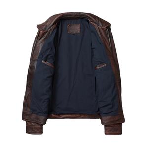 Chaquetas de Hombre de Alta Calidad, Cómodas, Casuales, para Calle, Otoño, Chaqueta de Cuero Curtido, Elegante y a la Moda, Venta al por Mayor - Product Image 5