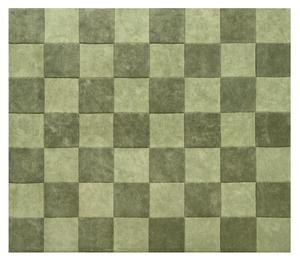 Tapis de luxe en laine tuftée à la main, motif damier géométrique moderne, tapis design contemporain fait main - Product Image 4