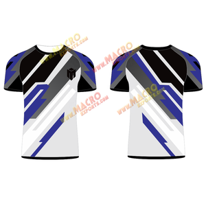 2023 High Quality Blue Compression <b>Tops</b> Short Sleeve Men's Rash Guard for Surfing and <b>Swimming</b> Wholesale - Product Image 4