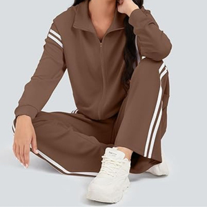 Nuevo Conjunto Deportivo Informal Personalizado para Mujer, Color Sólido, Ropa de Calle Cómoda para Adultos, Ropa de Invierno, Transpirable, Superventas - Product Image 6