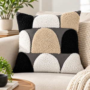 Tufted Cotton Cushion <b>Cover</b> Geometric Throw <b>Pillow</b> <b>Cover</b> Handwoven Decorative Pillowcase Sofa Home Decor - Product Image 5