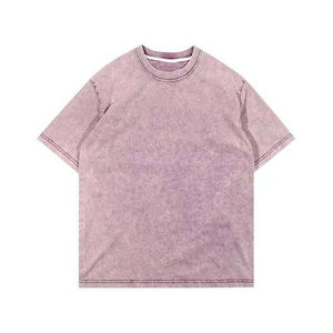 2026 Impression numérique personnalisée de qualité supérieure 300 GSM Coton 100% lourd pour homme Col carré style High Street délavé à l'acide Écologique - Product Image 5