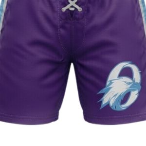 Men Purple Sublimated <b>Ice</b> Hockey Jersey Shorts Set Polyester V Neck Printed Athletic Sportswear Match Team Performance Clothing - Product Image 3