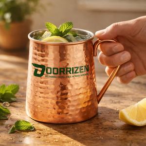 Tazas de limonada de cobre puro de 400 ml de la mejor calidad al por mayor, personalizables, para bebidas, ideales para picnics y fiestas, gran tamaño, estilo Moscú, ¡en oferta! - Product Image 4