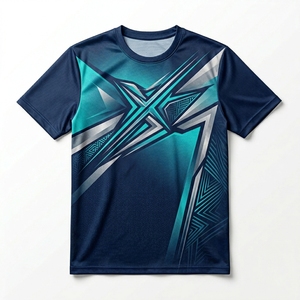 T-shirt de sport à séchage rapide, respirant, tricoté, fin, décontracté, en polyester, conçu pour l'entraînement actif, les sports d'équipe, service OEM - Product Image 1