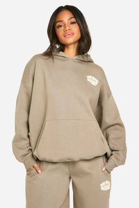 Conjunto de Sudadera y Pantalones Deportivos Casuales para Mujer, con Logotipo Personalizado al por Mayor, Ecológicos, de Pierna Recta, con Impresión por Transferencia de Calor, de Algodón Suave - Product Image 3