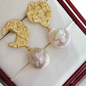 Boucles d'oreilles pendantes en argent pur S925 avec perle d'eau douce, polyvalentes, pour les trajets quotidiens, cadeau d'anniversaire 9M, boîte cadeau, boucles d'oreilles pendantes - Product Image 2