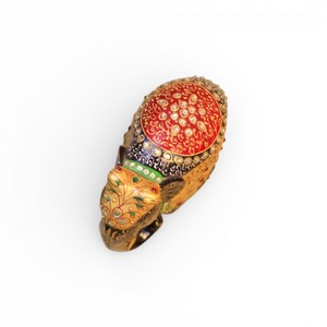 ช้างไม้สีสันสดใสประดับอัญมณี งานฝีมือ ตกแต่งบ้าน ของตกแต่งบ้าน - Product Image 3