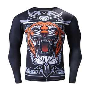 OEM ODM Rash Guard pour hommes, imprimé par sublimation, en Spandex, pour BJJ, Gym, Surf, Plongée, MMA, avec logo et lettres personnalisés, séchage rapide - Product Image 5